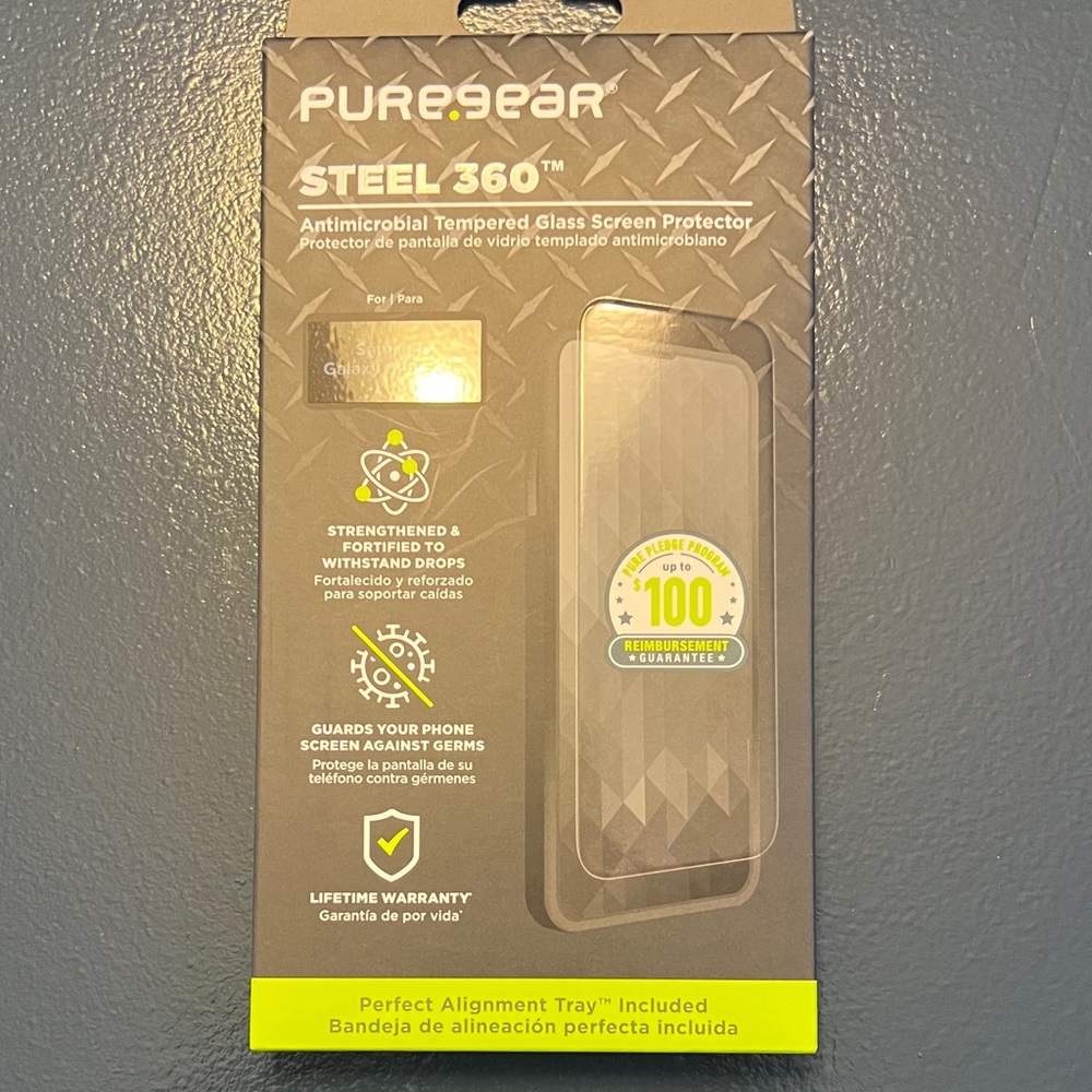 Steel 360 Tempered Glass Screen Protector - Gray